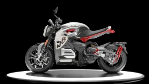 moto eléctrica MCR-S de gran potencia en blanco