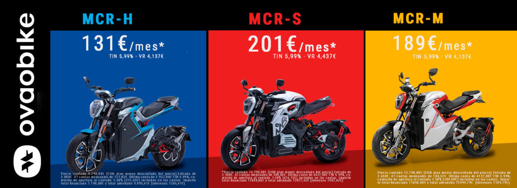 ovaobike - tu modelo MCR en cuotas Promoción Noviembre